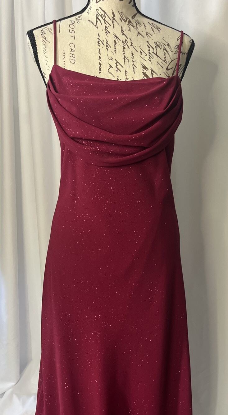Karina Nites Formal Gown Sparkly Dark Pink/Red Women’s Size 8